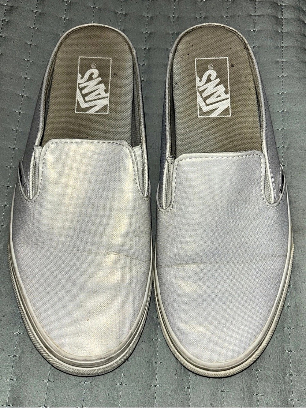 Vans Classic Slip-On Mule Backless Sneakers - White Canvas - W8/M6.5